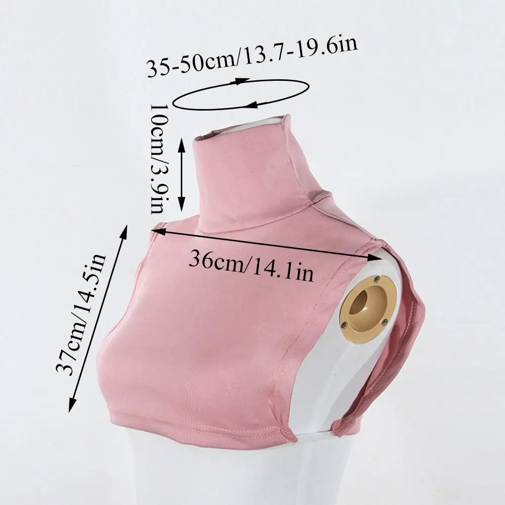 Portable Solid Color Turtleneck Fake Collar Detachable Extensions Mock Neck Cover Muslim Modal Women Half Top Blouse