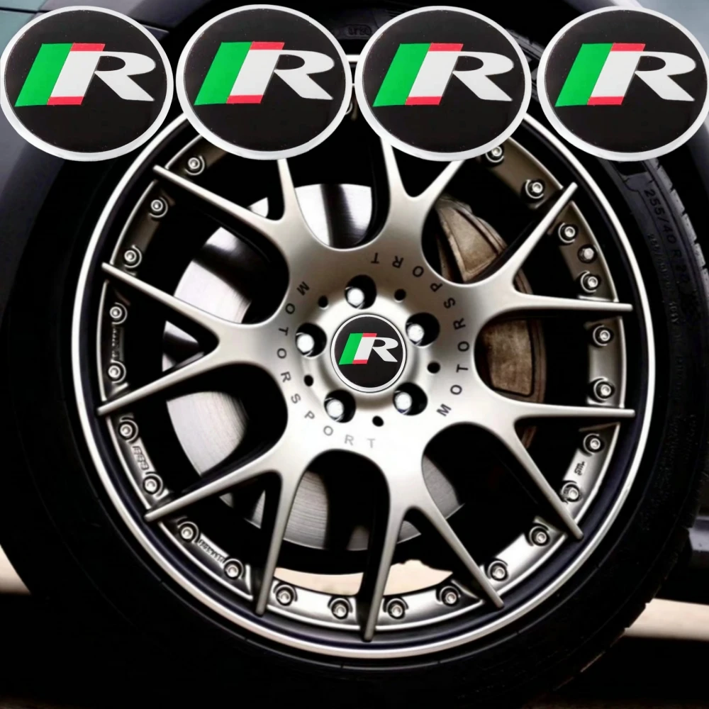 4pcs 56mm 60mm R Logo Car Wheel Center Cap Emblem Stickers Hub Cover Accessories for Jaguar XF XJ-S Xj-6 X-Type XE S-Type F-Type