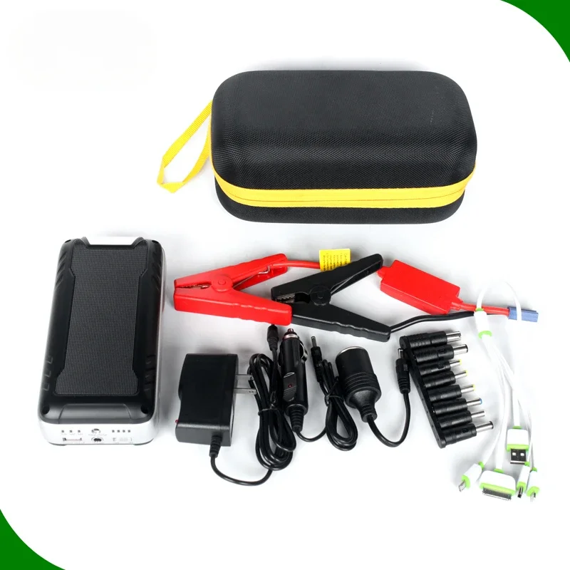 Portable 12v 24v Emergence Tool Kit Smart Battery Jump Starter Pack With Air Compressor, High Power Bank Car Jump Start