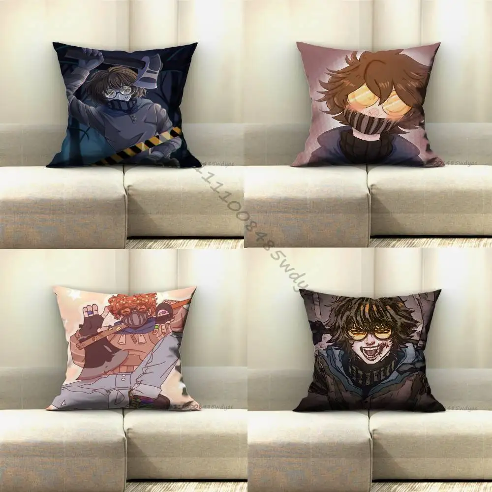 

C-CreepypastaS T-Ticci Toby Pillow Case For Home Bedroom Car Office Decoration Living Room Sofa Cushion Cover Suitable