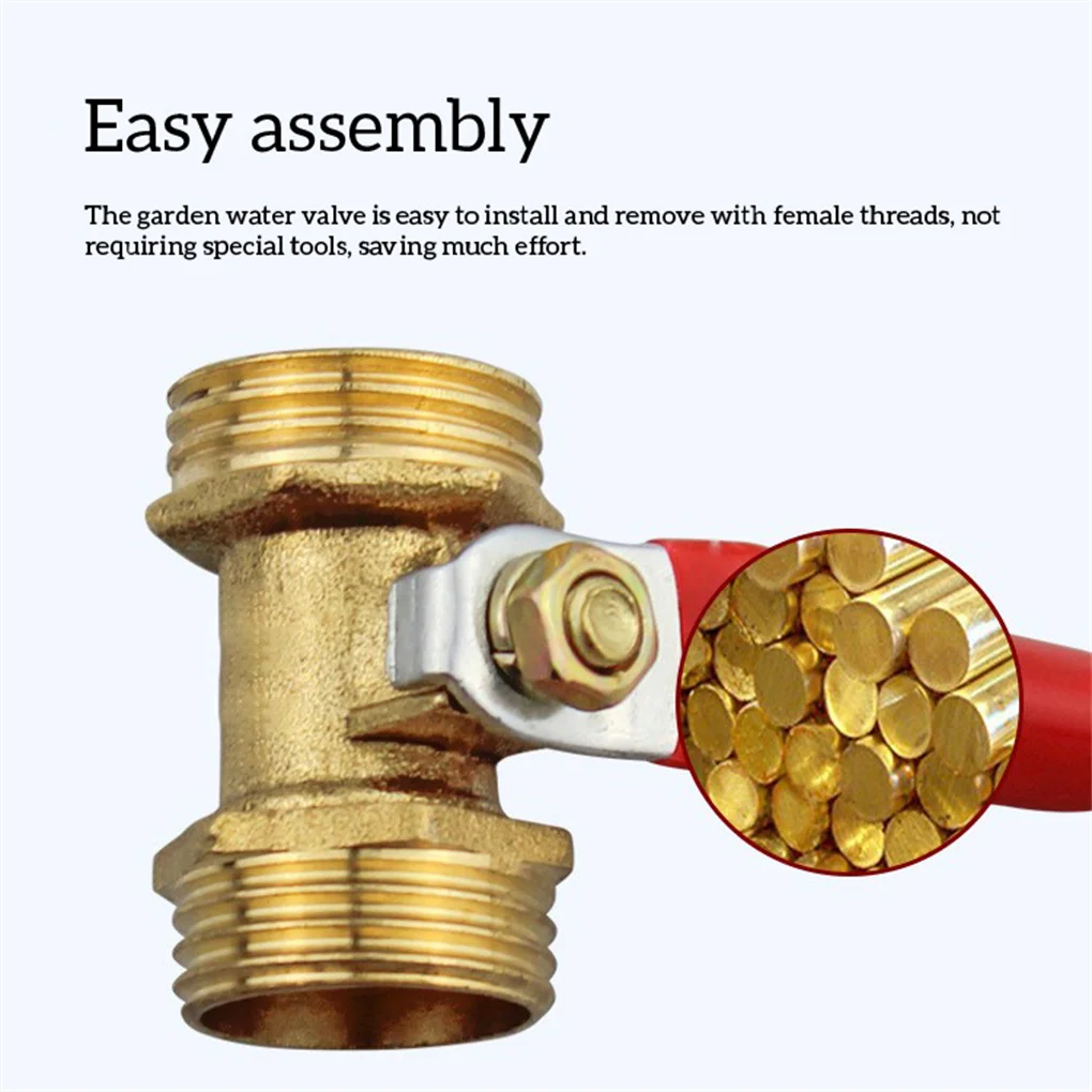 Brass Ball Valve Hose Connector Switch Airtight Farmhouse Hardware