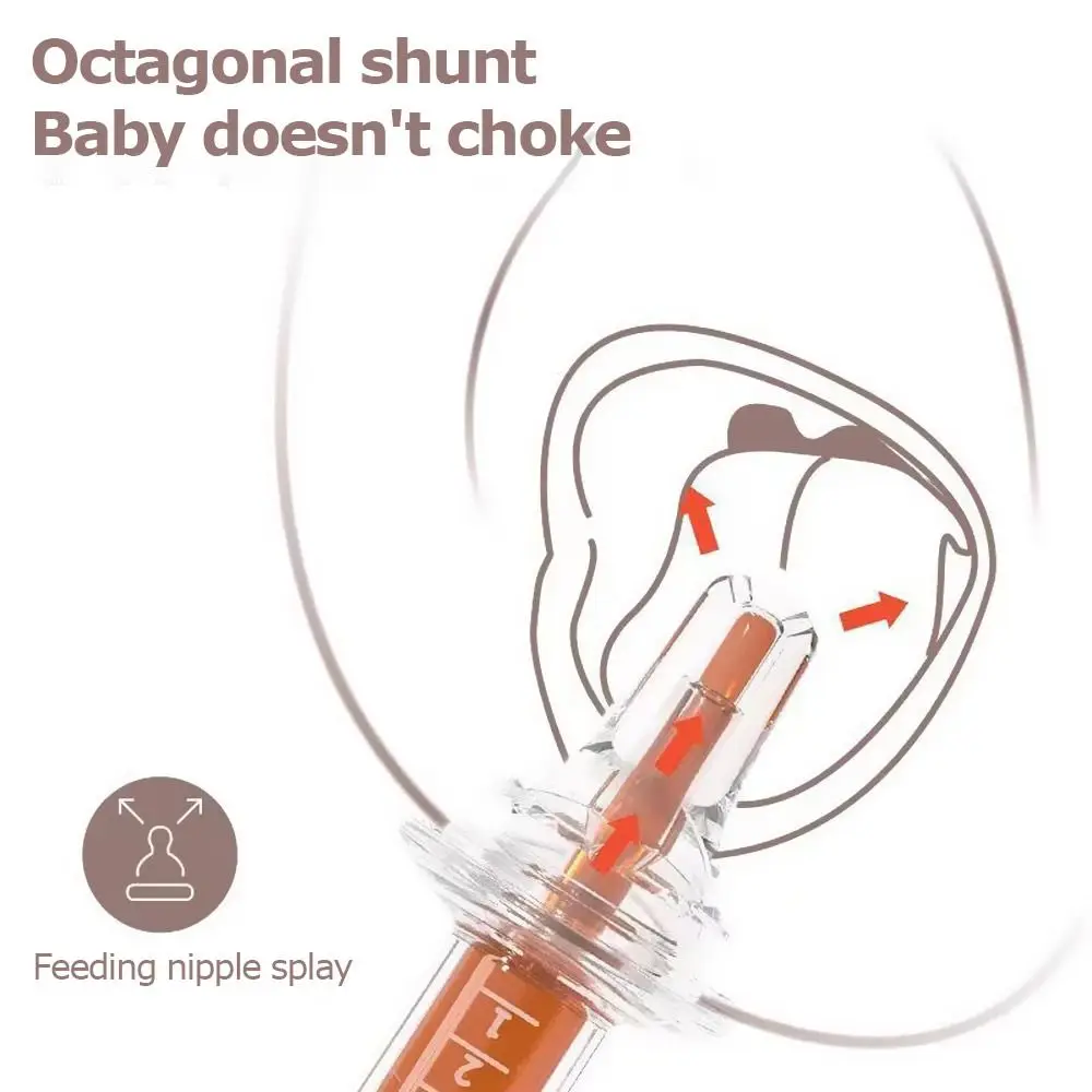 Box Silicone Feeding Medication Straws Silicone Squeeze Feeder  Toddler Dropper Medicine Feeder  Anti-Choking Drinking