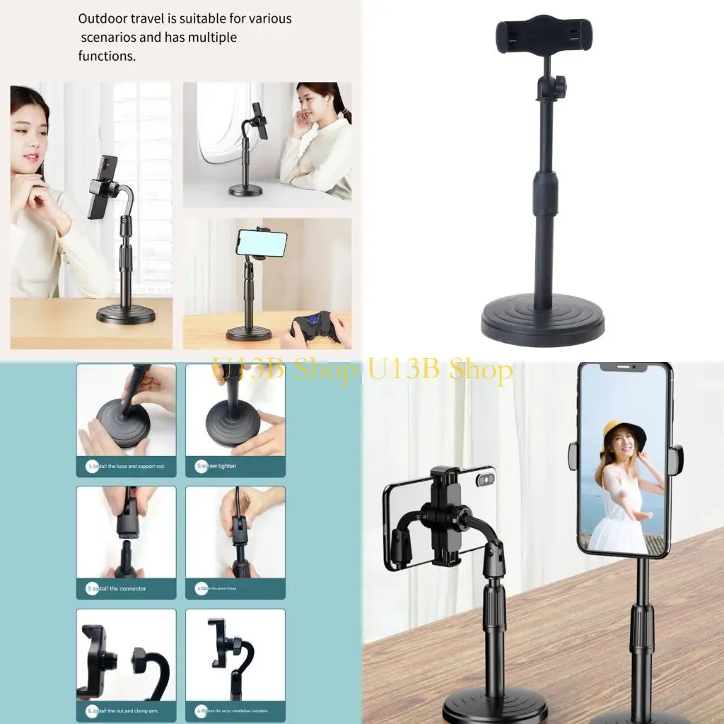 U13B Tabletop Overhead Tripod Stand Holder Overhead Camera Phone Mount