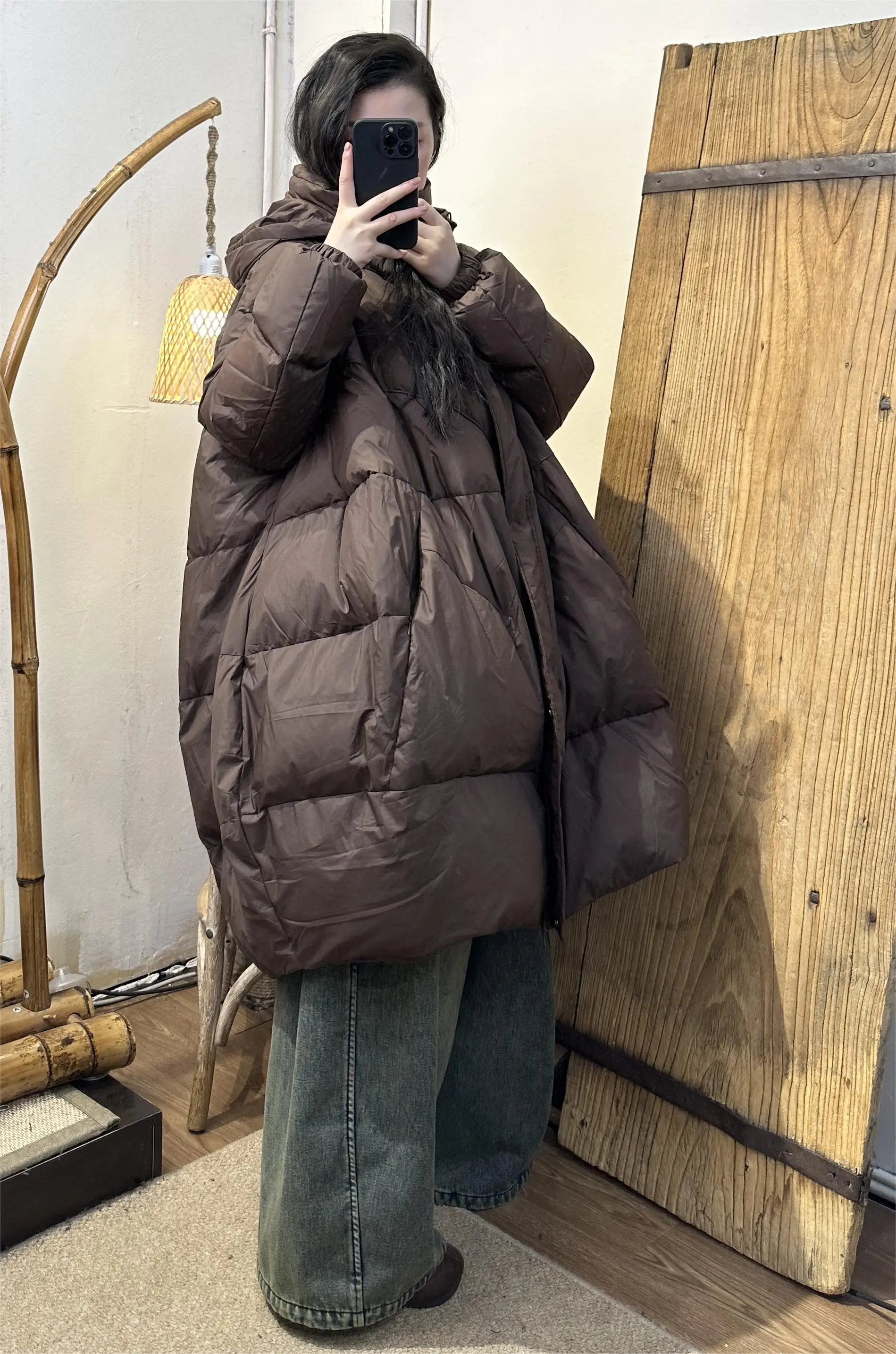 Winter New Women's Down Jacket Commuter Hoodie Oversized A-line Down Jacket