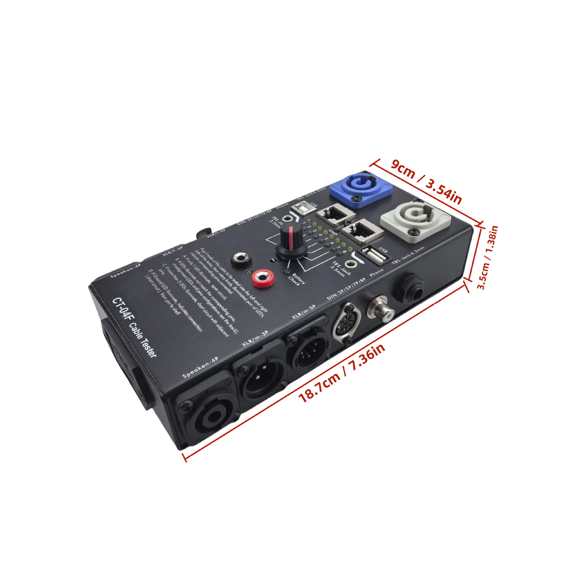 Multifunctional Audio Cable Tester 13-in-1 Cable Special Electronic Automatic Line Tester CT-04F Network Cable Digital Display