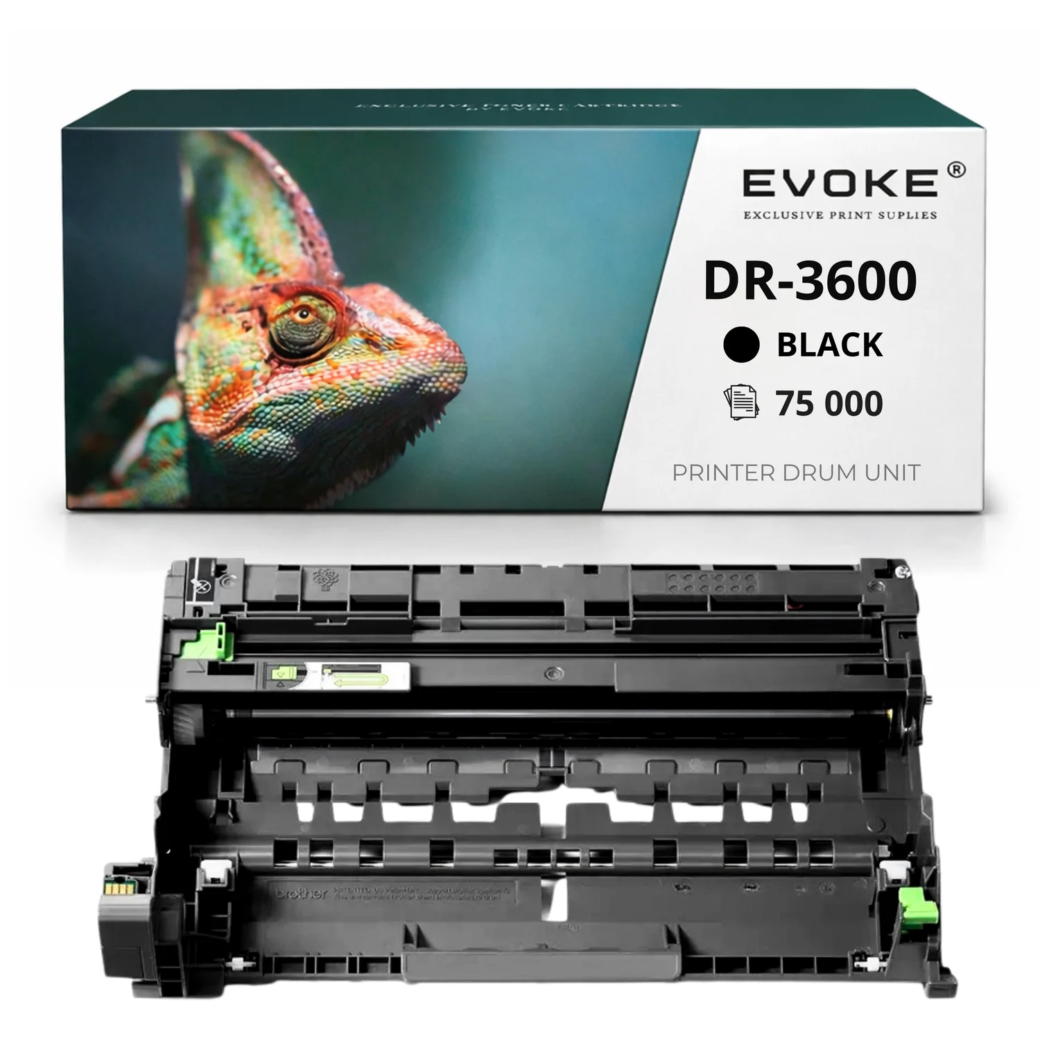 Evoke Compatibele Trommel voor Brother Dr3600 Dr-3600 Zwart 75000 Pagina's Hl-L5215Dn L6210Dw L6410Dn L6710Dw L6910Dn