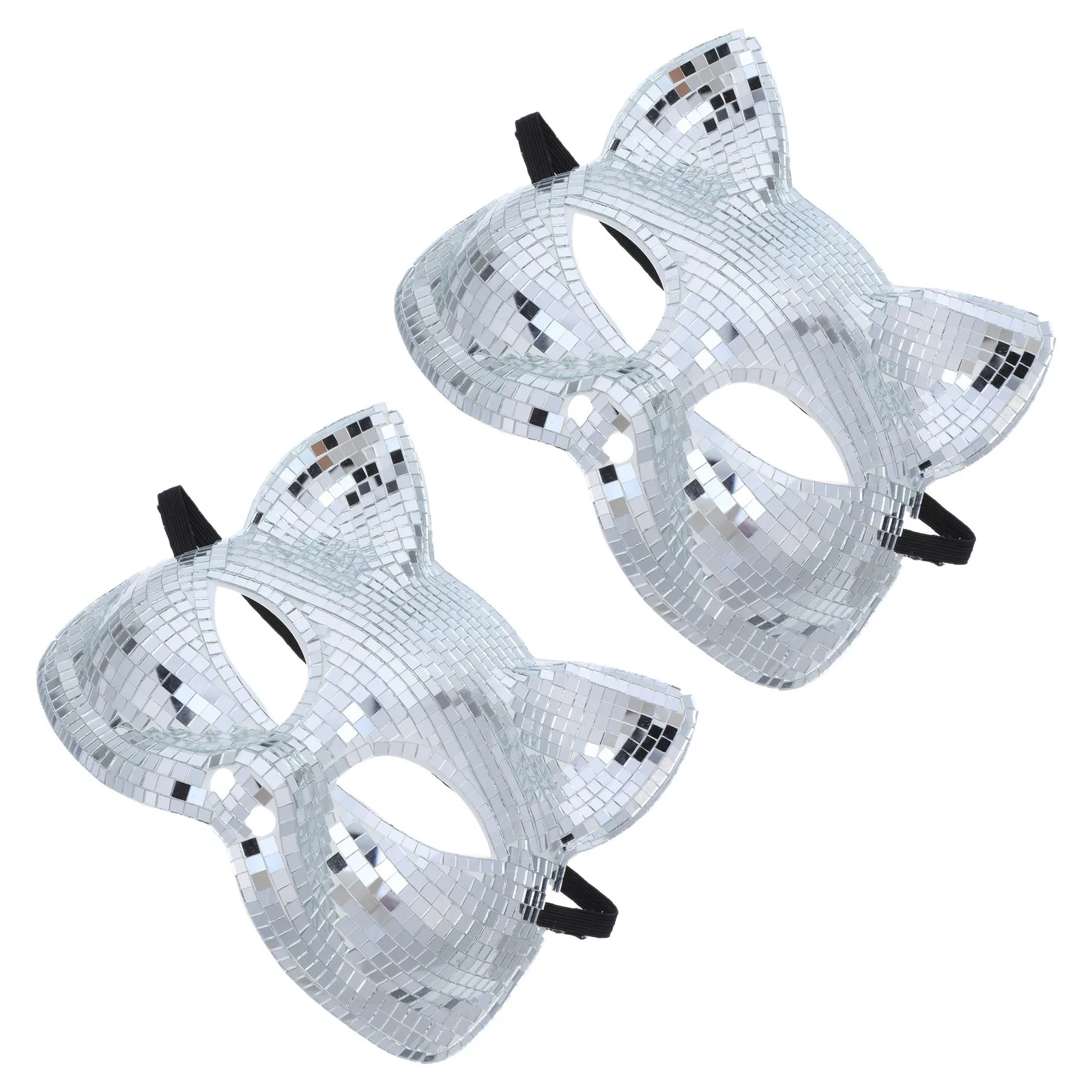 

2Pcs Face Mask - Vintage Venetian Glitter Masquerade Mask with Mirrored Sequins for Adult Party Carnival Ball