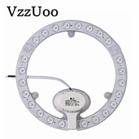 VzzUoo LED Ring PANEL Circle Light 36W 24W 18W 12W Cold White AC220V-240V Round Ceiling Board The Circular Lamp Board Blub
