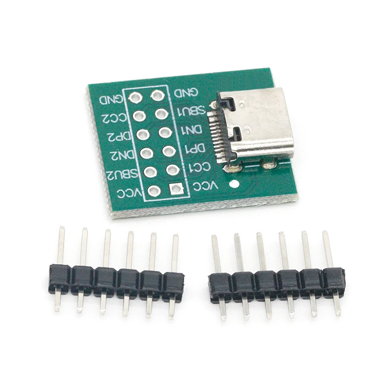 1/5PCS USB TYPE-C to DIP PCB Connector Pinboard Test Board Solder Female Dip Pin Header Adapter