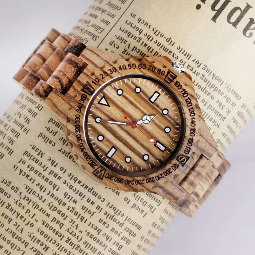 

Новые классические роскошные деревянные мужские часы в полоску — простой дизайн, легкий ремешок, деловые наручные часы для отдыха