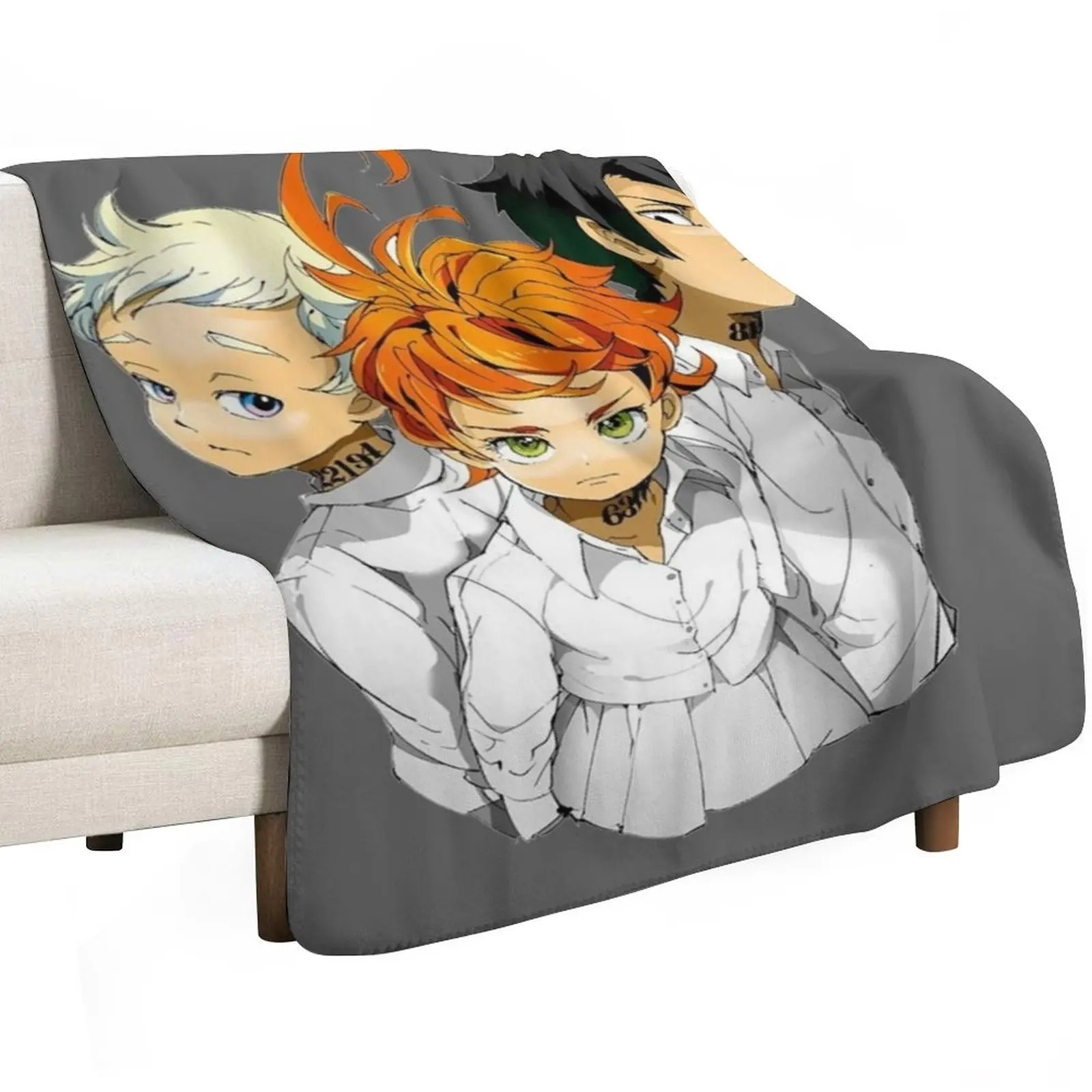 The Promised Neverland Throw Blanket Plaid on the sofa Camping Soft Big Luxury Tourist Decorative Beds Blankets