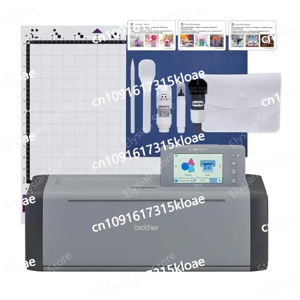 ScanNCut SDX125EGY Electronic DIY Cutting Machine with Scanner, Make Custom Stickers, Vinyl Wall Art, Greeting Cards