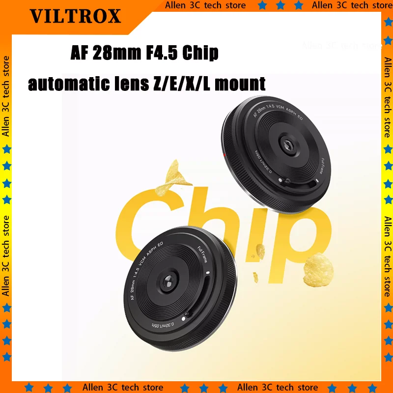 Viltrox For X Z E L Mount Auto Focus 28mm F4 5 Pancake Lens  Mirrorless Camera Ultra Light 60g Street Photography Daily Shooting