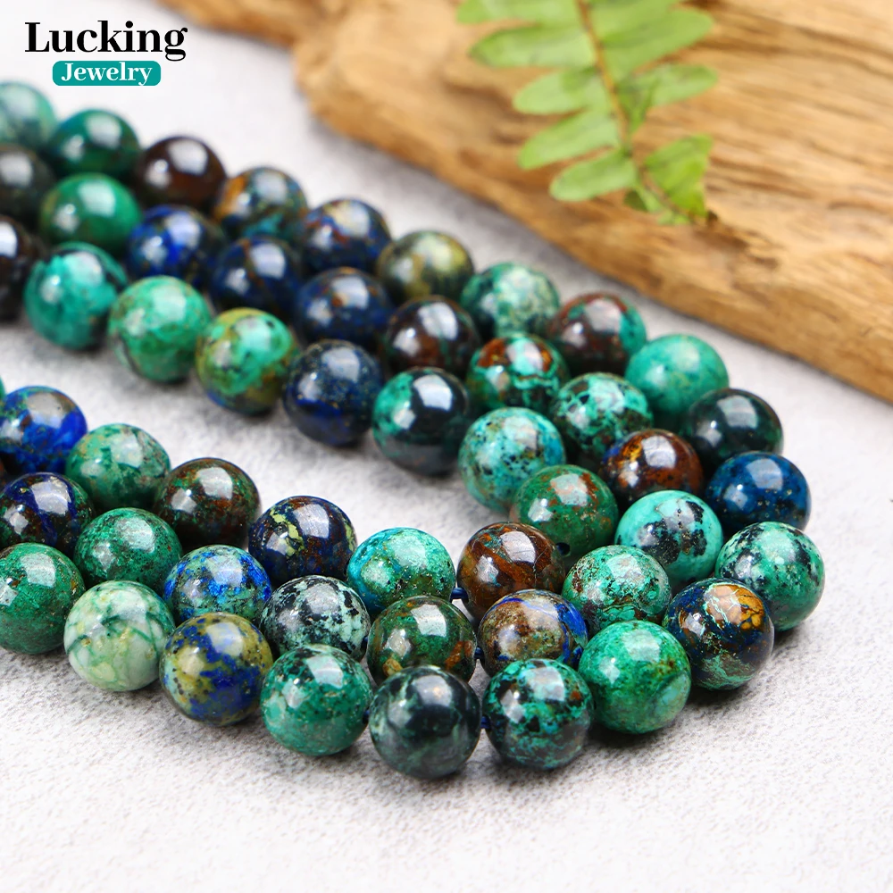 100% Natural A++ Chrysocolla Loose Stone Beads For Jewelry Making Bracelet Necklace Accessories 15'' 6mm 8mm 10mm