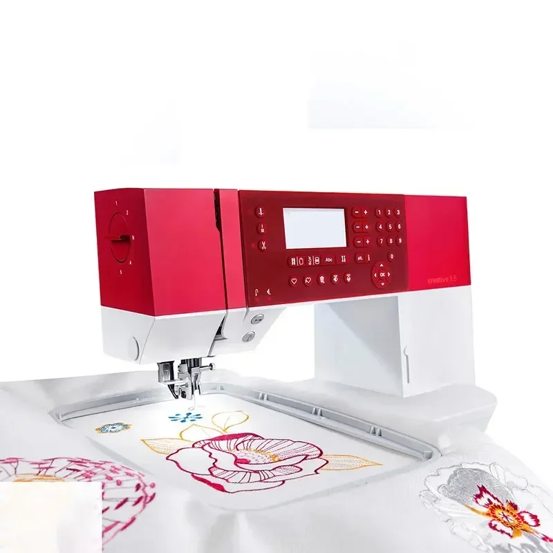Creative Cherry Embroidery Machine 1.5inch Sewing Machine for Home Use with Adjustable Speed Knob for Beginners