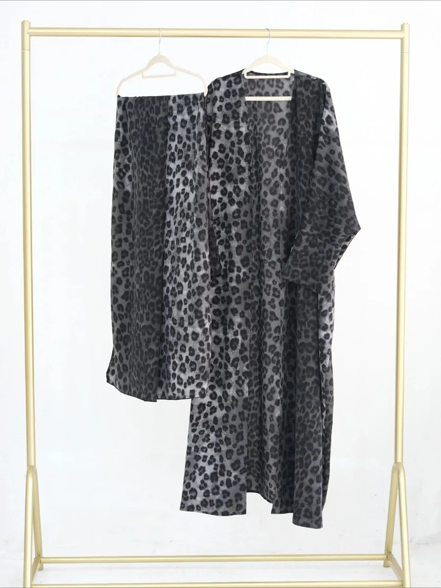 Eid Women Open Dress Muslim Abaya with Scarf Print Dubai Vestidos Party Caftan Jalabiya Ramadan Abayas Kaftan Arab Long Robe