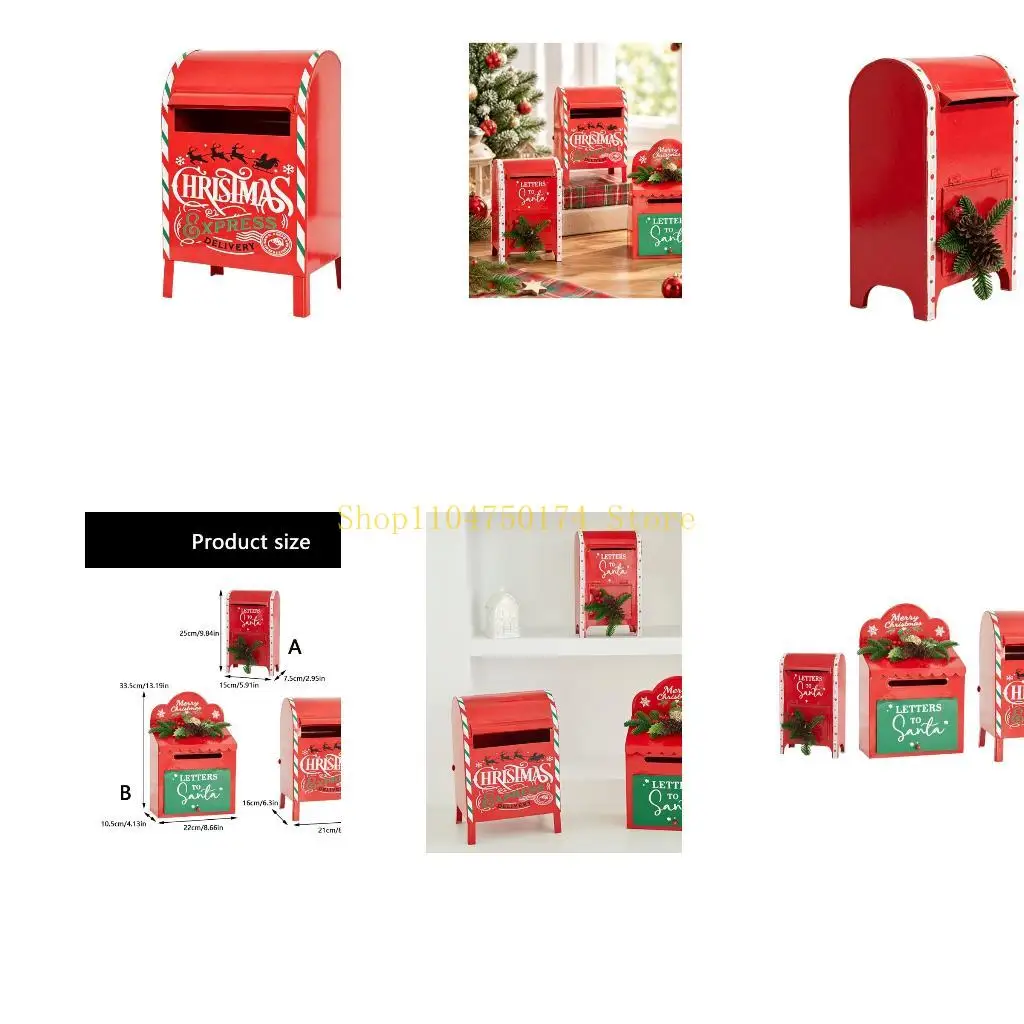 Iron Holiday Mailbox Decoration for Shelf and Windowsill Displays Top Sale