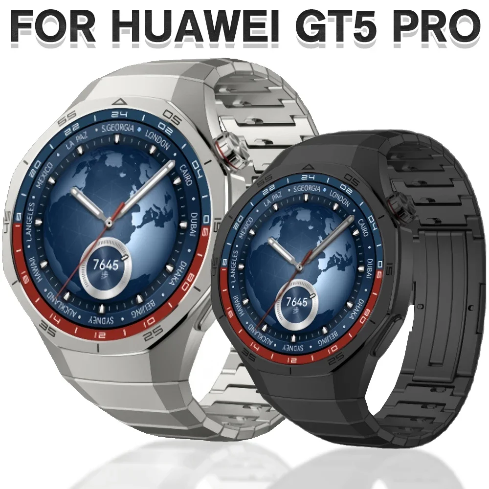 Luxury Exclusive Strap for HUAWEI Watch5 GT Pro 22mm Titanium Metal Band Tool Free Quick Disassembly Design Men's Style Bracelet