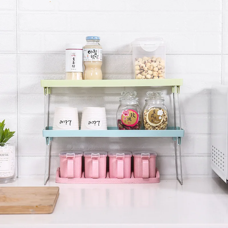 Storage Shelf 3 Tier Detachable Makeup Organizer Bathroom Storage Rack Floor Storage Rack Kitchen Spice Bottle Storage Rack