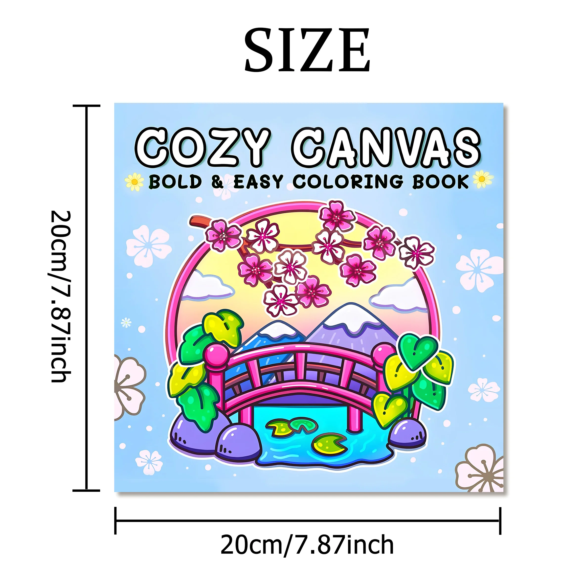 COZY CANVAS Bold-easy Patterns Coloring Book for Adults Cute Drawing Book Perfect Gift for Party and Birthday