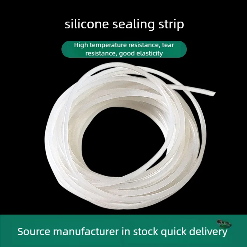 Striscia di Silicone a forma di O da 1mm-9.5mm, striscia rotonda solida ignifuga, striscia di tenuta in gomma morbida trasparente impermeabile