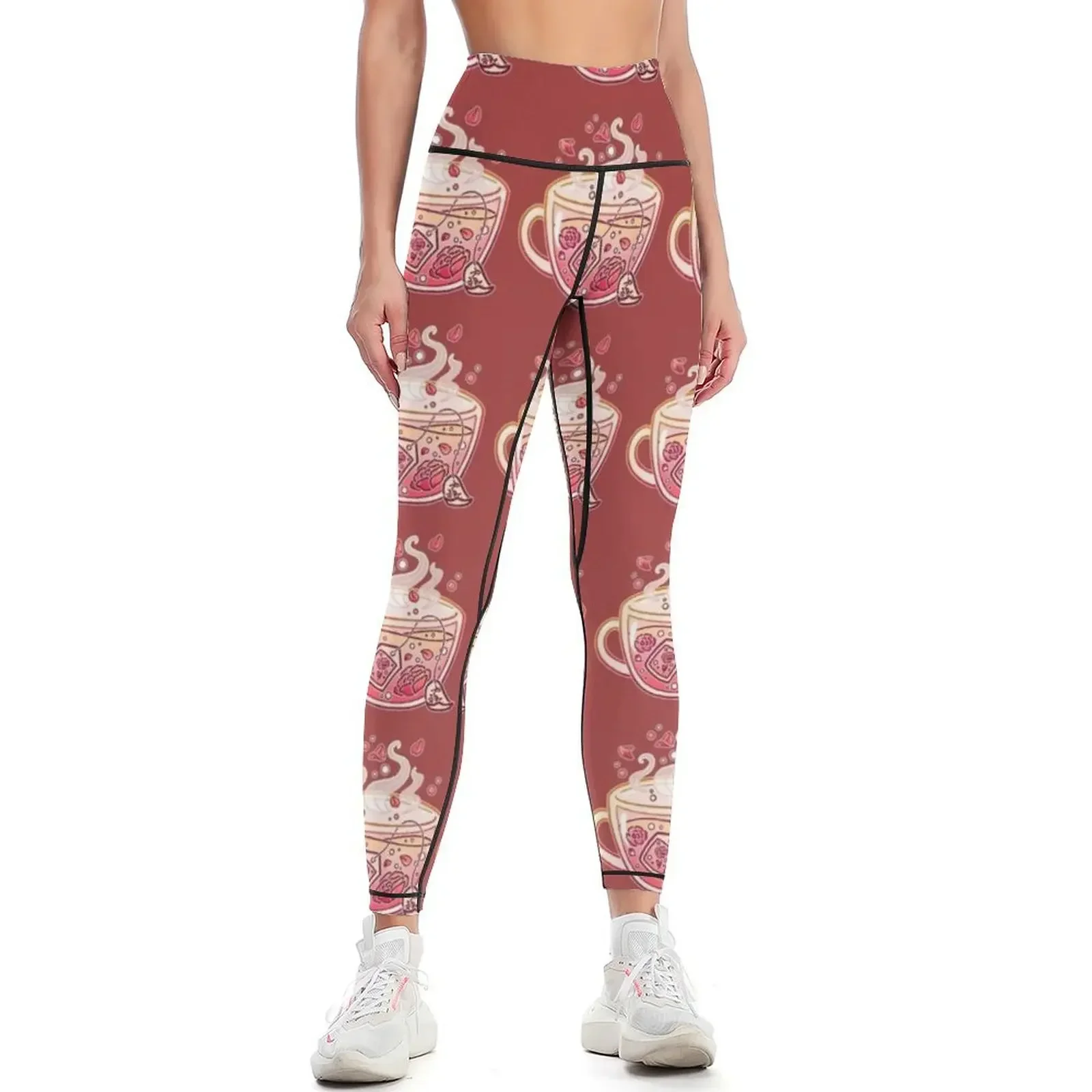 

Sweet Rose Tea Leggings Training pants leggins push up woman exercise clothing for Fitness woman Womens Leggings