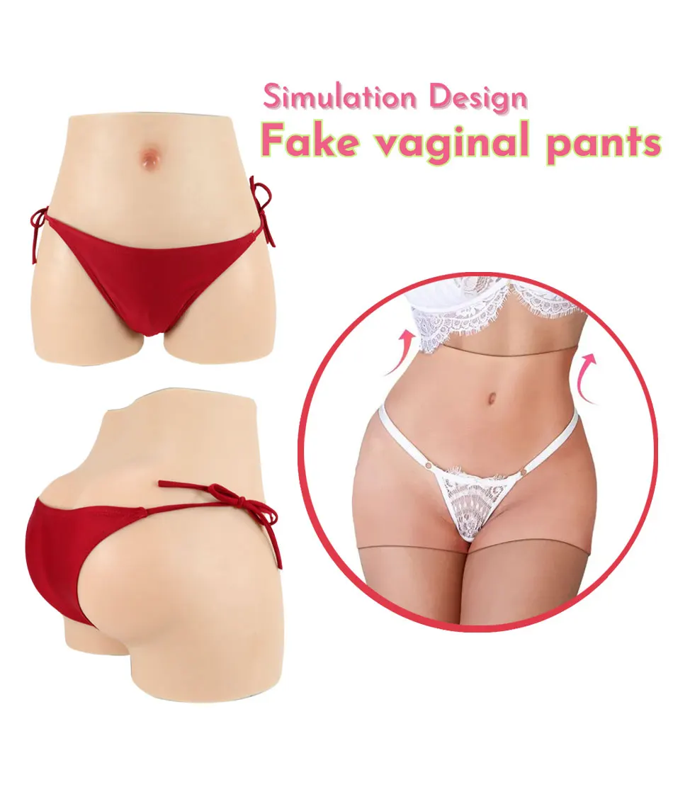 Lifelike Silicone Fake Butt Pants with Vagina Insert Crossdresser Hip Enhancer  Realistic Texture for COSPLAY Drag Queen