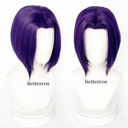 Raven Cosplay Wigs High Quality Anime Purple Short Heat Resistant Synthetic Hair Perucas Cosplay Wig + Wig Cap