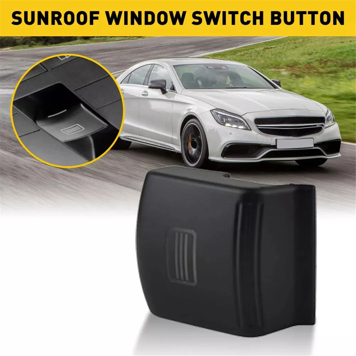 Rivestimento della copertura del pulsante dell'interruttore della finestra del tetto apribile A 20482013239051   per Mercedes Classe CE CLS W218 W204 W212 A207 LHD Nero—L49A