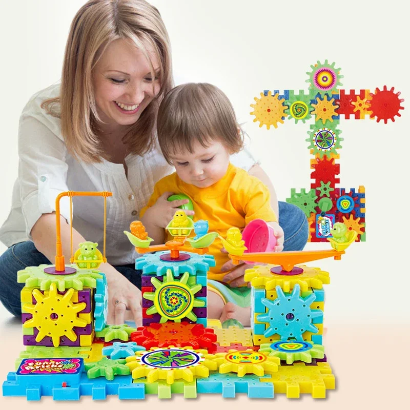 Heißer Verkauf: 81-teiliges Elektrisches 3D-Puzzle-Modellbausatz aus Kunststoffbausteinen – Lernspielzeug für Kinder und Weihnachtsgeschenke