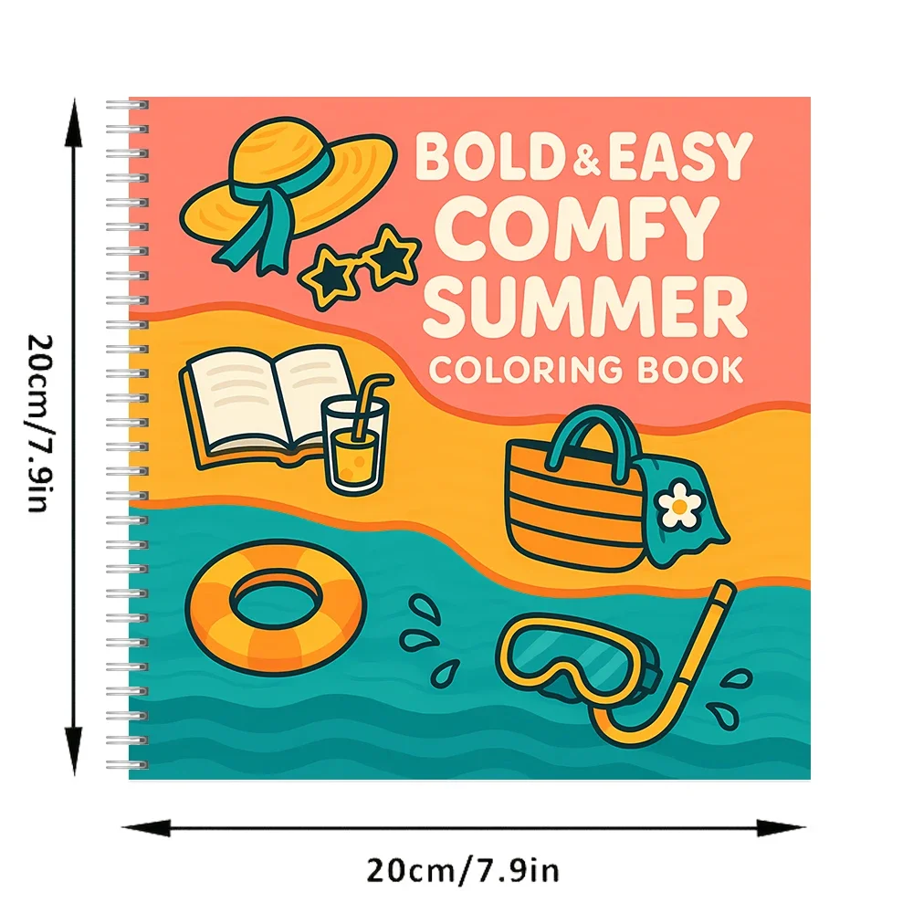 Comfy Summer Coloring Book for Adult Colouring Book, Birthday Day Gift, Back to School Supplies, Adults Cute Drawing Book