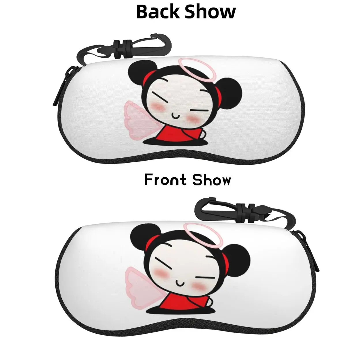 

Cartoon Pucca Shell Glasses Case Protector Sunglasses Box Women Men Soft Eyeglasses Bag Pouch