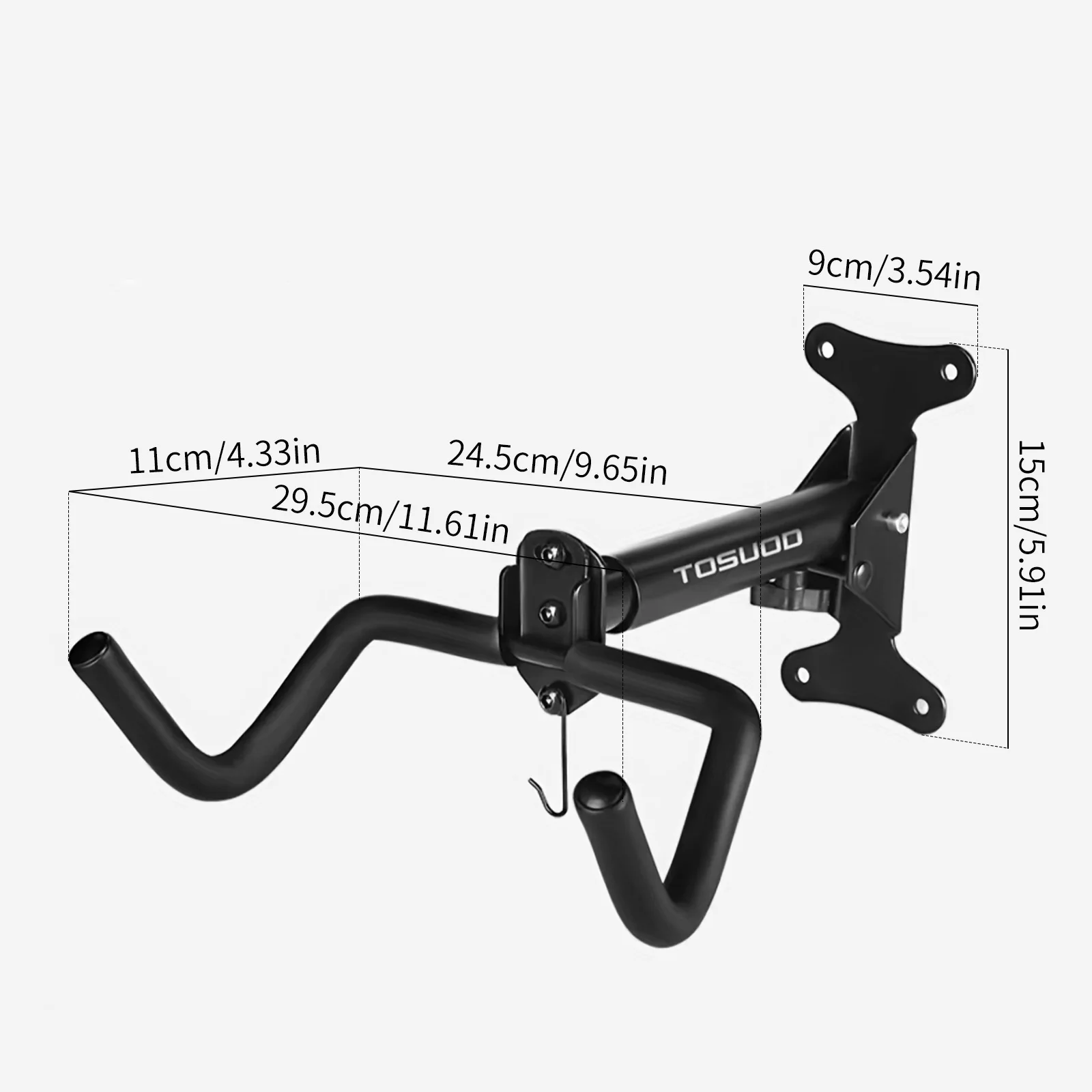 Adjustable Steel Bicycle Wall Rack 5