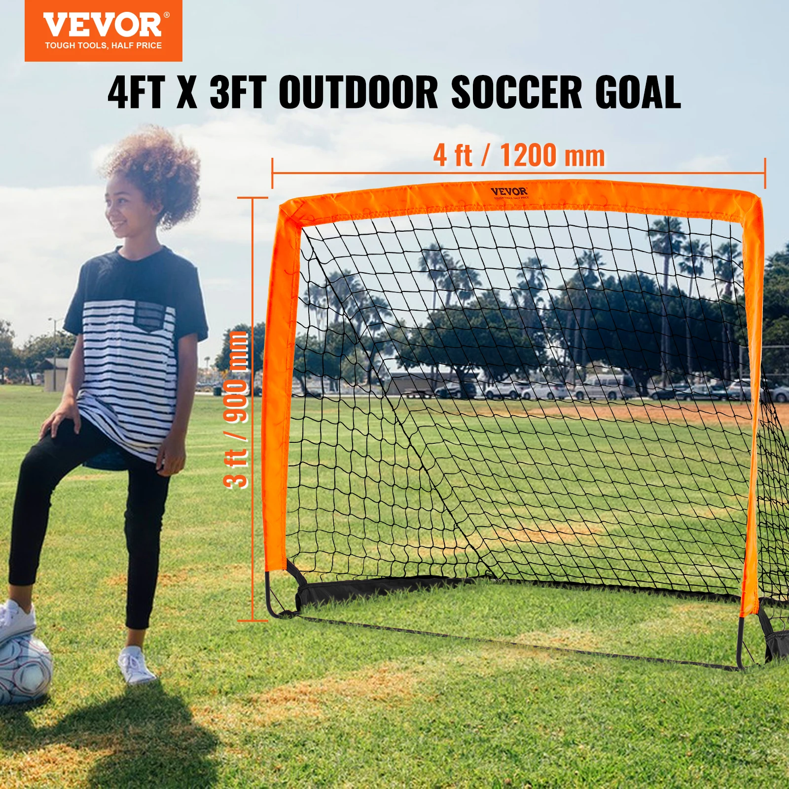 VEVOR Portable Soccer Goal Kids Backyard Soccer Net Foldable Pop Up Practice Mini Indoor Outdoor Soccer Goals With Carry Bag