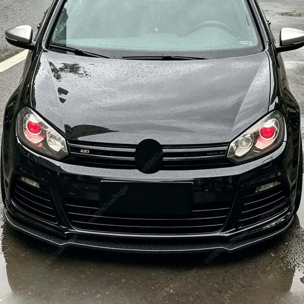 

Car Front Bumper Lip Spoiler Body Kits Splitter Diffuser Deflector Canard For VW Golf 6 MK6 R R20 2008-2013 Black Spoiler Tuning