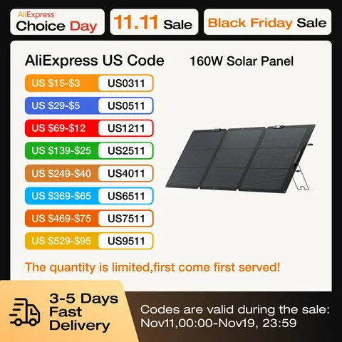 ECOFLOW Portable Solar Panel, Foldable with Carry Case, High 23% Efficiency, IP68 Water & Dustproof Design for Camping, RVs