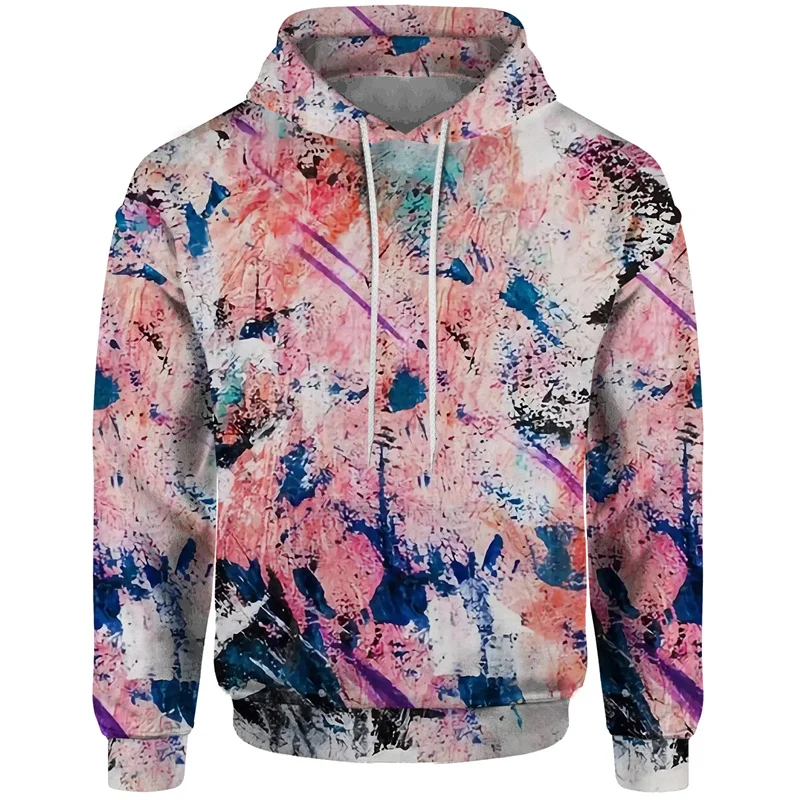 

Colorful Graphic Hoodie For Men Personality 3D Printed Sweatshirt Spring Autumn Casual Long Sleeve Hoodies Loose Tops Pullover