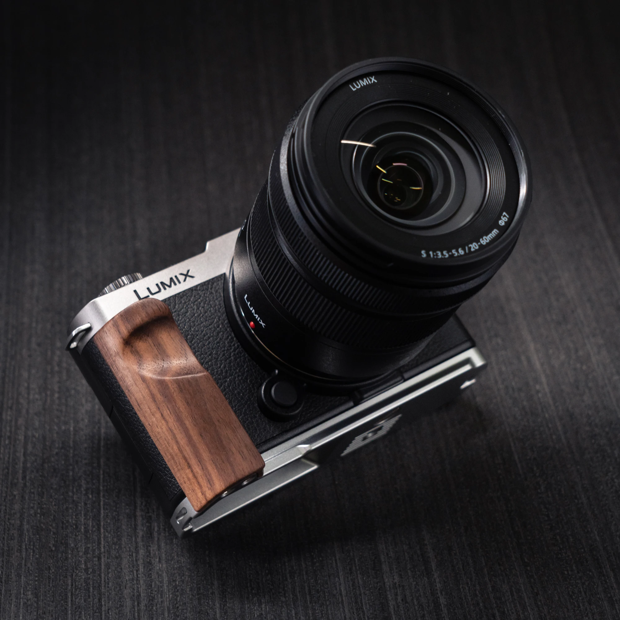 Holz-Handgriff L-Halterung für Panasonic Lumix S9 Kamera mit Schnellwechsel-L-Platten-Halterung Ultraleicht mit Legierungsbasis – Detail 20