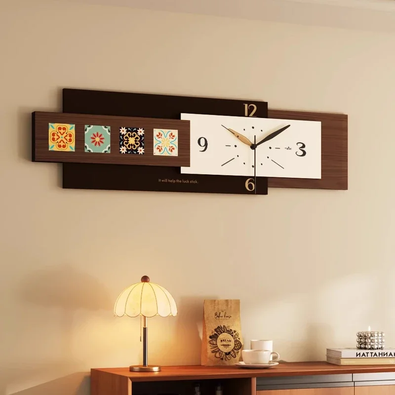 Meishida Middle Ancient Creative Wall Clock Living Room New Clock Wall Watch Luxury Art Restaurant Home Furnishings Decoration