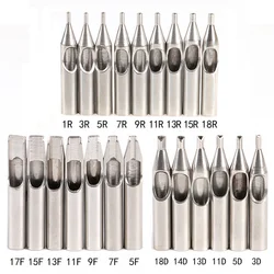 5 sztuk wysokiej jakości końcówki tatuaż ze stali nierdzewnej permanentny tatuaż końcówki do dyszy RT FT DT maszynka do tatuażu Gun Grip Tip akcesoria