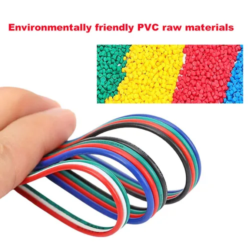 Imagen 2 del producto Cable flexible de 2 pines, 3 pines, 4 pines, 20awg, 22awg, Cable de extensión LED de cobre estañado soldado para tira de luces LED RGB 3528 5050