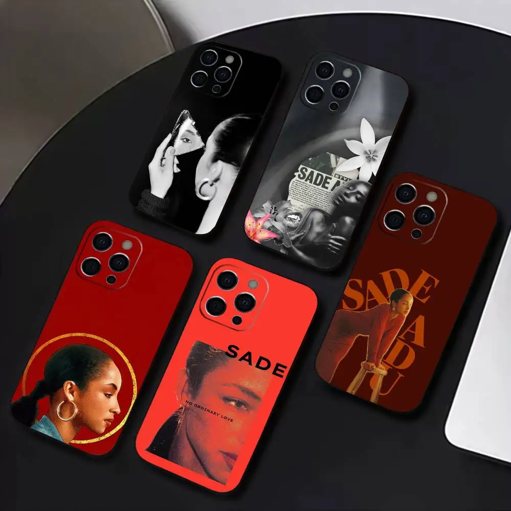 

S-Sade A-Adu Phone Case For iPhone 17,16,15,14,13,12,11 Plus,Pro Max,XS,Soft Silicone Black Cover