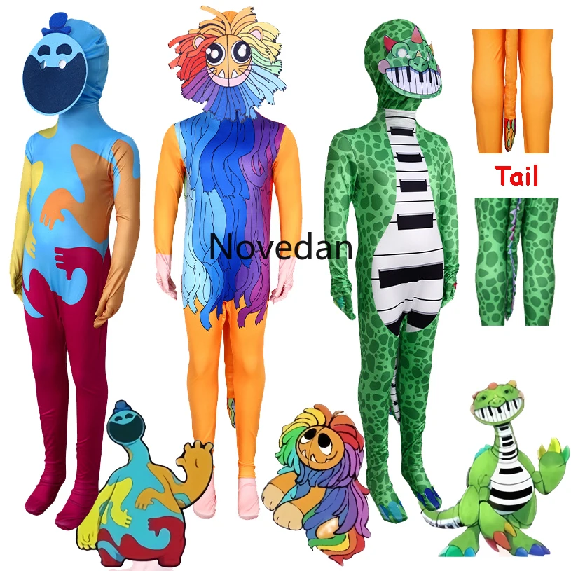 Jeu d'horreur coquelicot 4 Halloween monstre Costume adulte enfant cauchemars biches dinosaure Lion Yarnabys Pianosaure temps de jeu Cosplay