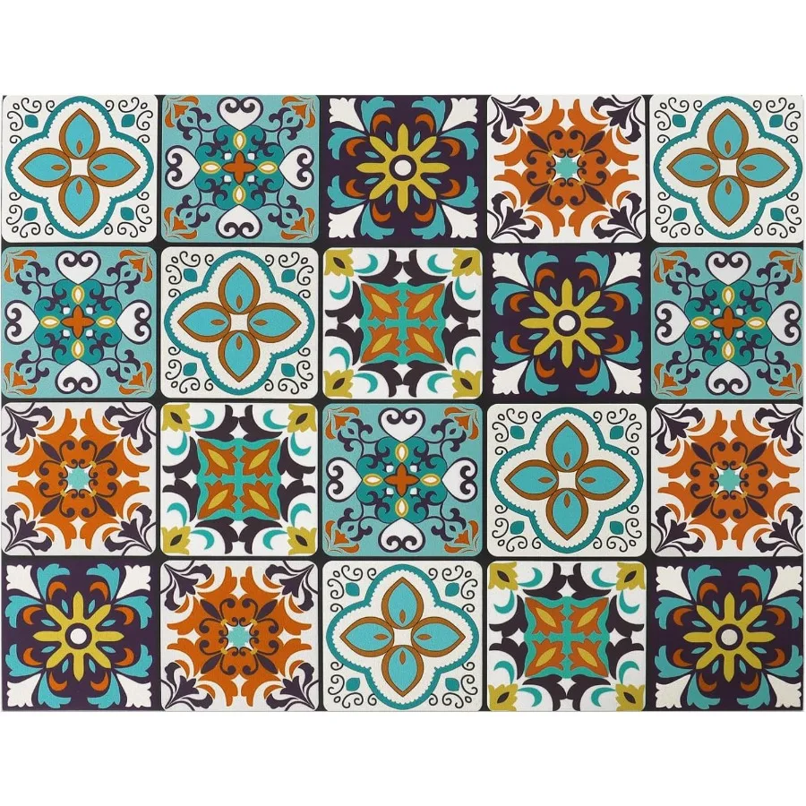 

Mexican Tiles Dish Drying Mat Placemat for Kitchen Counter Super Absorbent Talavera Drying Mats with Nonslip Rubber Backed Boh