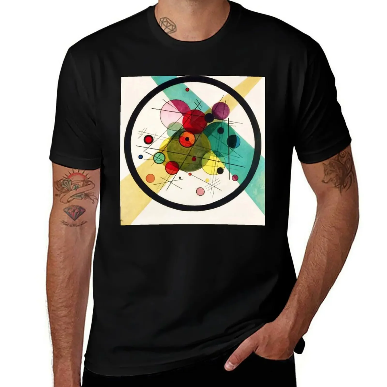 

Wassily Kandinsky Circles in a Circle (1923) T-Shirt new edition man clothes heavyweights shirts graphic black t shirts for men