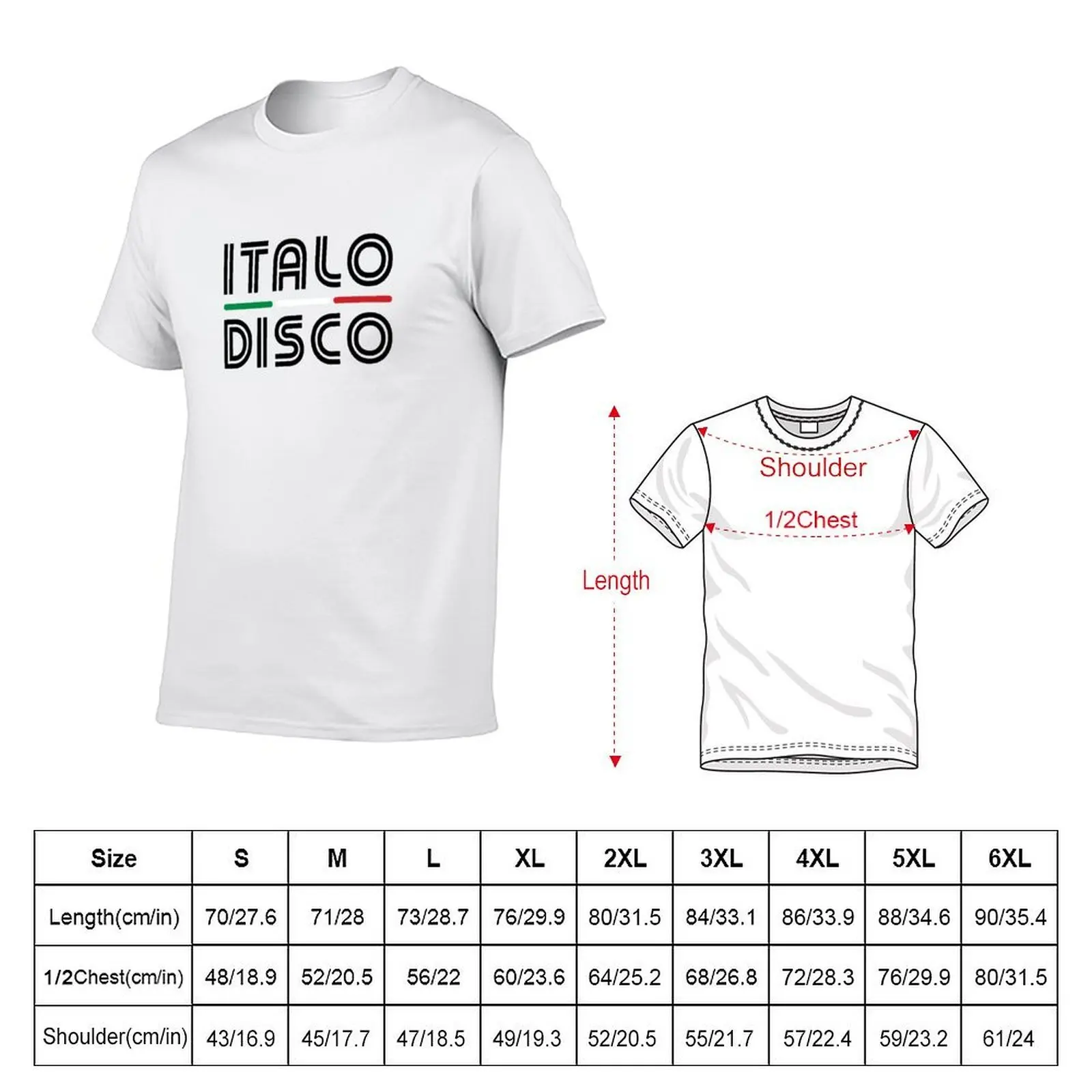 Italo Disco تي شيرت قطن تي شيرت 100% رجل تي شيرت قطن تي شيرت رجل عادي تي شيرت