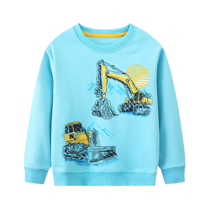 

Children's Clothing Live Source Children's Sweatshirt Pullover Round Neck Excavator Boys' Clothing Wholesale Distribution