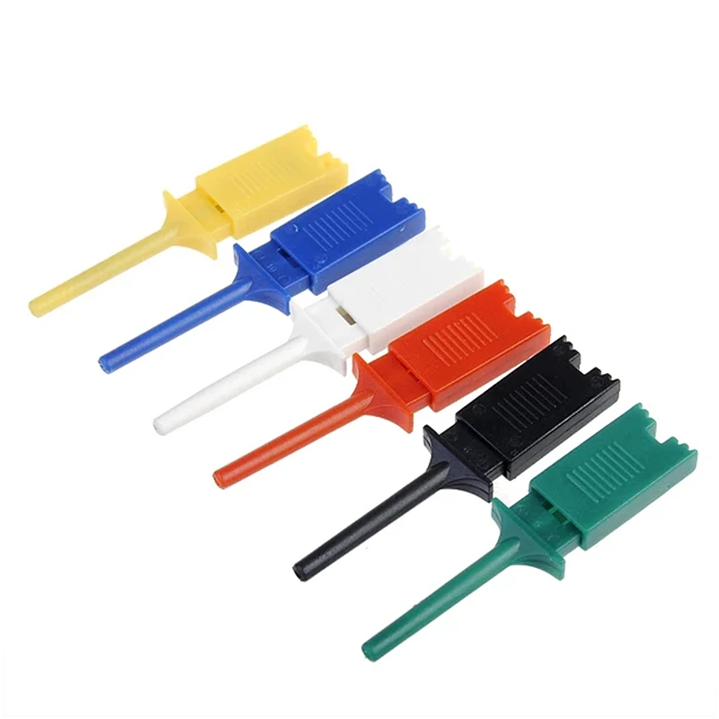 10pcs Test Hooks Clips For Logic Analyzers Logic Test Clip Flattening Test Flat Hook Connection