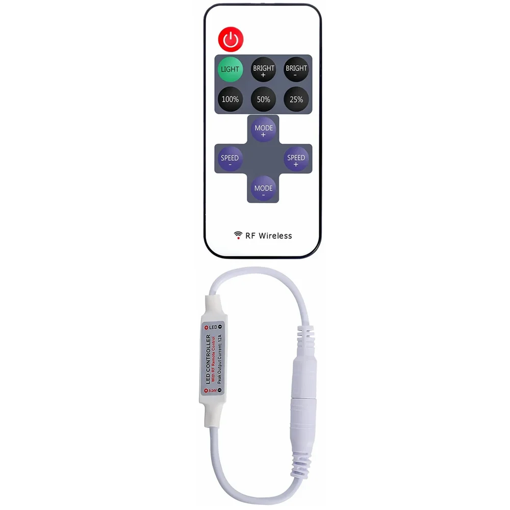 DC5-24V Mini Controller 11 Key RF Monochrome Controller SMD5050