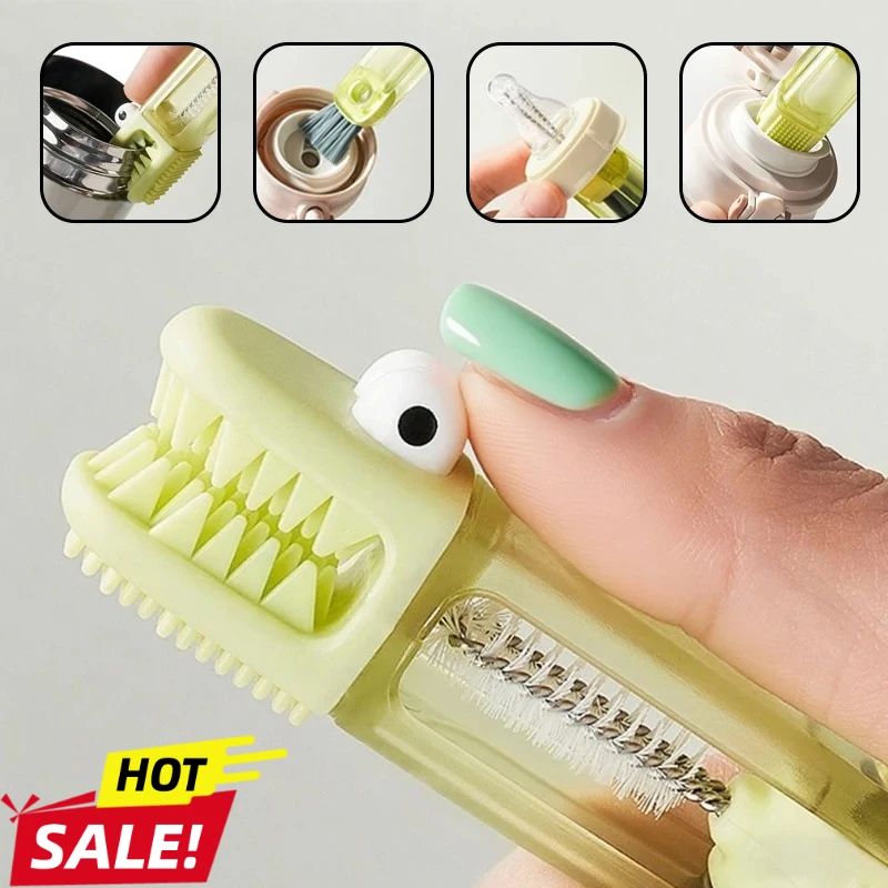 2/1pcs 3 In 1 Multifunctional Cleaning Brush Bottle Cup Lid Detail Brush Straw Cleaner Tools Household Kitchen Cleaning Tools